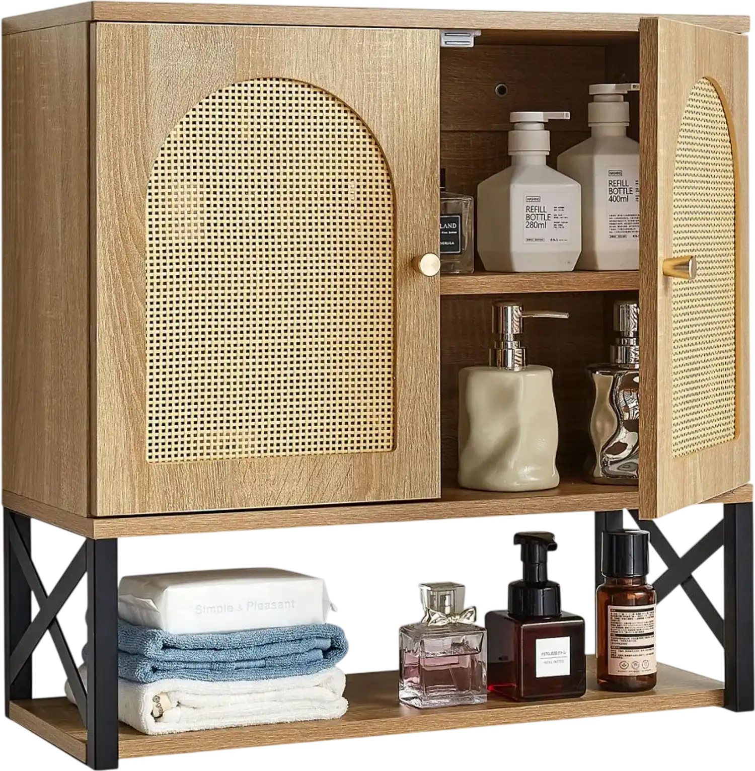 Vevor Medicine Cabinet Wall Mounted Bathroom Storage Cabinet with 2 Doors and Adjustable Shelf New