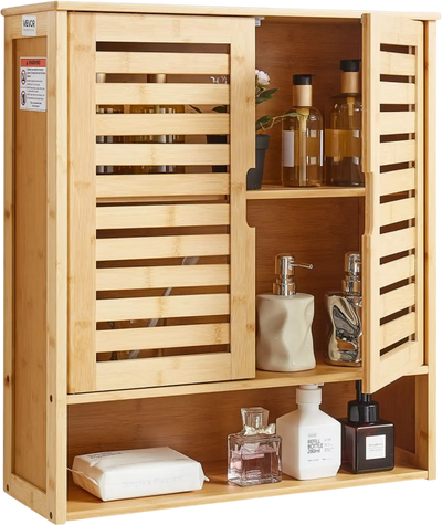 Vevor Medicine Cabinet Wall Mounted Bathroom Wall Cabinet with 2 Doors and Adjustable Shelf New