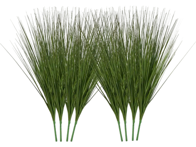 VEVOR Artificial Grass Plant, 27 inch Faux Onion Grass Fake Greenery Shrubs Plant, Premium PVC for Indoor Outdoor House Home Garden Office Room Décor, Housewarming, 8 Pack Green