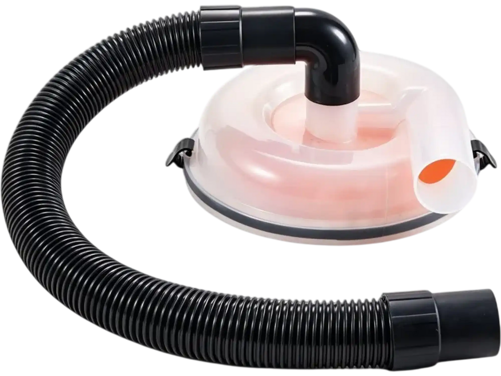 VEVOR Cyclone Dust Separator Kit, 2 & 2-1/2 inch Vacuum Dust Collector, for Woodworking and Shop Wet/Dry Vacuums, Fits Standard 5 Gallon Buckets (Exclude), Elbow Adapter & 3ft Hose, Translucent