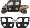 VEVOR Cab Enclosure Upper Doors, Compatible with CFMOTO Uforce 1000 XL 2022-2024, Soft Upper Doors, Windproof Waterproof Upgraded Zipper UTV Soft Side Window Kit, Fit with Side Mirrors and Windshields