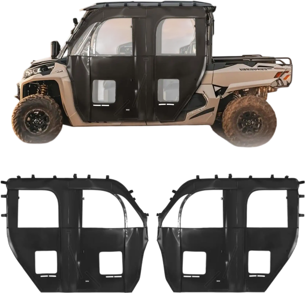 VEVOR Cab Enclosure Upper Doors, Compatible with CFMOTO Uforce 1000 XL 2022-2024, Soft Upper Doors, Windproof Waterproof Upgraded Zipper UTV Soft Side Window Kit, Fit with Side Mirrors and Windshields