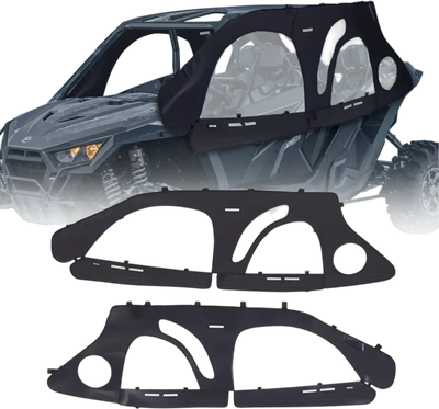VEVOR Cab Enclosure Upper Doors, Compatible with Polaris RZR PRO 2020-2024/Polaris RZR Turbo2022-2024, Soft Upper Doors, Upgraded Zipper UTV Soft Side Window Kit, Fit with Side Mirrors and Windshields