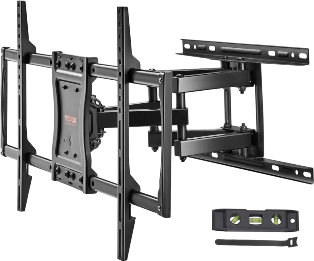 VEVOR Full Motion TV Mount Fits for Most 37-75 inch TVs, Swivel Tilt Horizontal Adjustment TV Wall Mount Bracket with 4 Articulating Arms, Max VESA 600x400mm, Holds up to 132 lbs