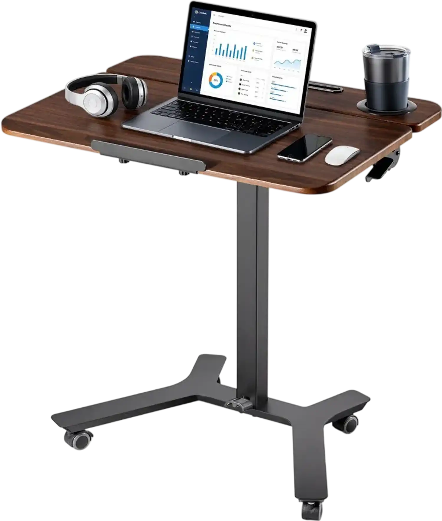 Vevor Standing Desk Adjustable Height Mobile Sit-Stand Workstation 28.2
