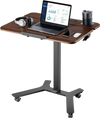 VEVOR Standing Desk, Adjustable Height Mobile Stand Up Desk with Tilting Desktop, 28.2 x 20.7 in Small Computer Sit Stand Workstation, 33 lbs Capacity, Foot Pedal Pneumatic Lift for Home, Office