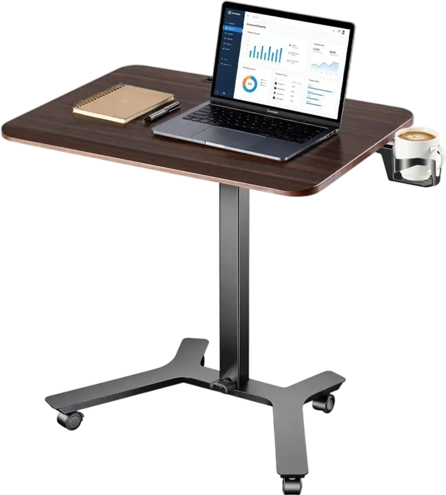 Vevor Standing Desk Adjustable Height Mobile Rolling Workstation 28.2