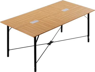 Vevor Conference Table 6' Rectangle Meeting Desk Brown New