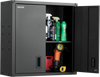 VEVOR Metal Wall Cabinet, 30W x 12.2D x 30H Inch, Steel Floating Hanging Storage Cabinet with Locking Doors and Adjustable Shelf for Garage, Basement, Kitchen, Warehouse Assembly Required, Black