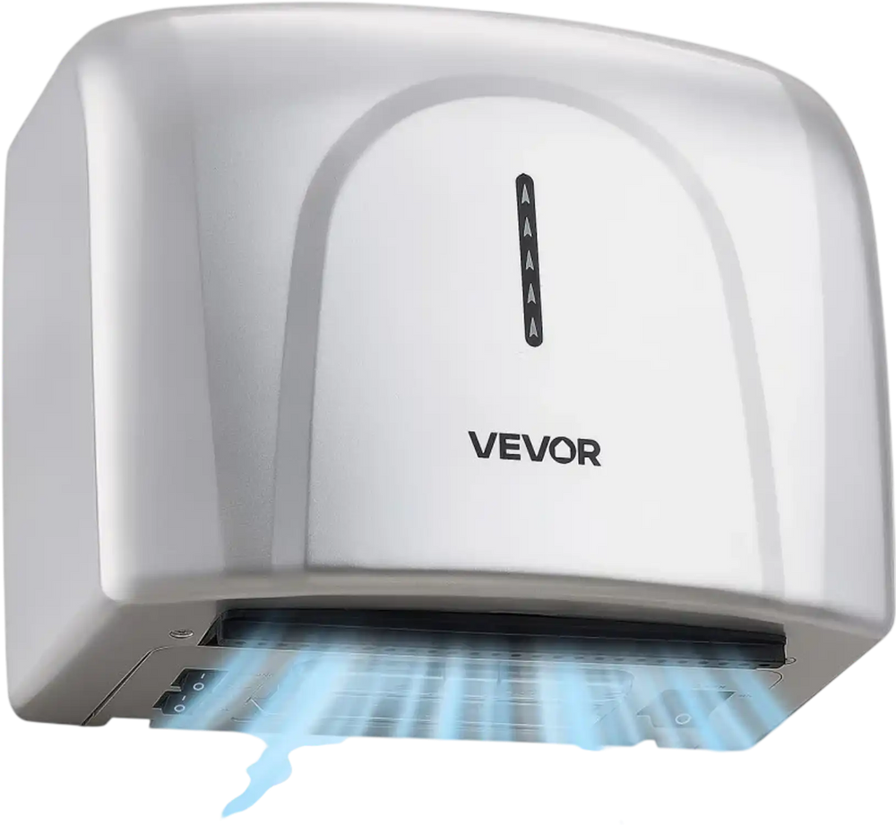 VEVOR Hand Dryer, 1300W Bathroom Air Hand Dryer, Automatic High Speed with HEPA Filter, Fast Drying, Premium ABS Construction, AC110-120V Commercial Wall Mounted for Home Bathroom, Guest Room,Homestay