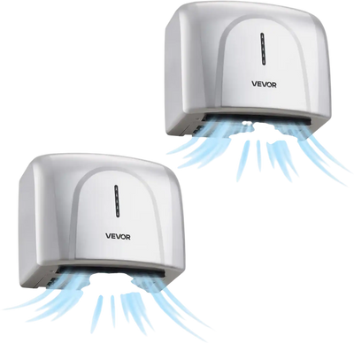 Vevor Hand Dryer 2-Pack 1300W Automatic Wall Mounted HEPA Bathroom Air Dryer New