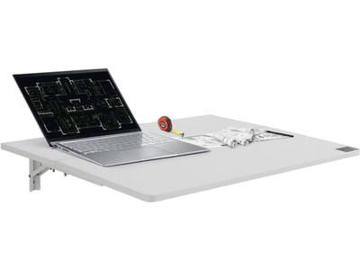 Vevor Folding Table Wall Mounted Drop Leaf Floating Desk White 31.5