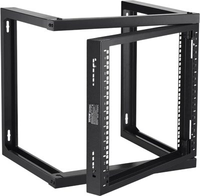 VEVOR 9U Wall Mount Rack, 150 lbs/68.04 kg Max Load Capacity, Open Frame Server Network Rack with Cage Nuts Screws, Carbon Steel 20.9 x 17.7 x 20.5