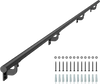 VEVOR Wall Mounted Stair Handrail, 10ft Pipe Staircase Handrail, Black Galvanized Aluminum, 1.26 inch Pipe Diameter, Indoor&Outdoor Staircase Railing,Industrial Hand Rail for Steps,Security Baluster