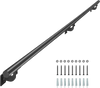 VEVOR Wall Mounted Stair Handrail, 6ft Pipe Staircase Handrail, Black Galvanized Aluminum, 1.26 inch Pipe Diameter, Indoor&Outdoor Staircase Railing,Industrial Hand Rail for Steps,Security Baluster