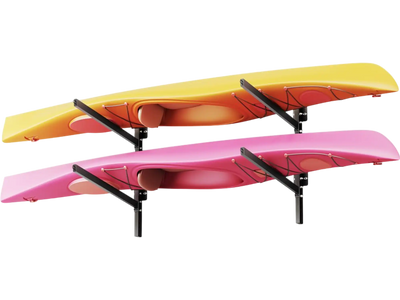 Vevor Kayak Storage Rack Wall-Mount Adjustable 2-Kayak Holder 200 lbs New