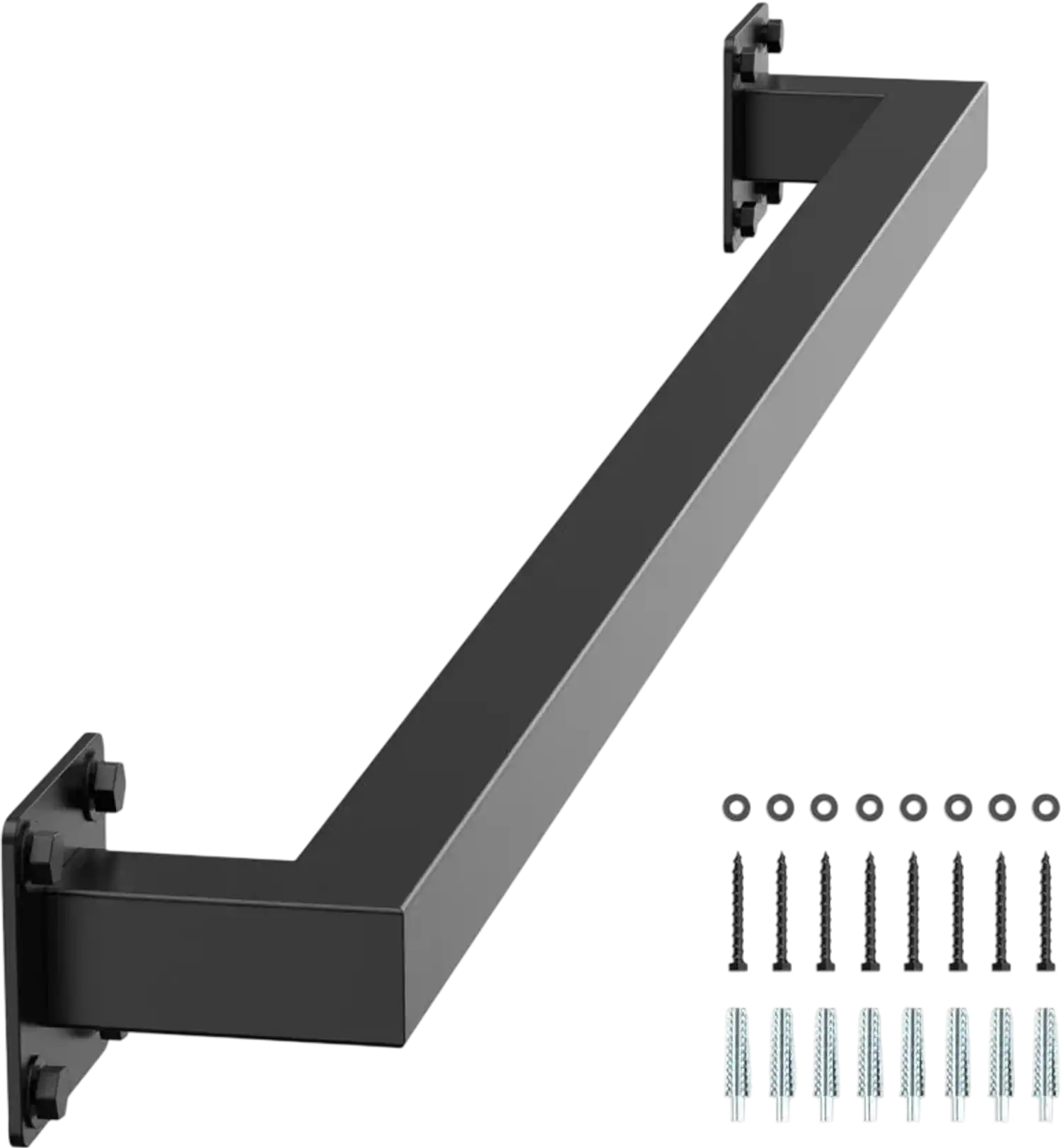 Vevor Handrail 4' Wall Mounted Stair Railing Black Iron New