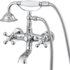 VEVOR Clawfoot Tub Faucet, Wall Mount Bathtub Faucets with Handheld Shower, Vintage Polished Chrome Clawfoot Tub Filler Faucet Shower Kit with Adjustable Swing Arms & 360° Rotation Spout for Bathtubs
