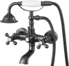 VEVOR Clawfoot Tub Faucet, Wall Mount Bathtub Faucets with Handheld Shower, Vintage Oil-Rubbed Bronze Clawfoot Tub Filler Faucet Shower Kit with Adjustable Swing Arms & 360° Rotation Spout for Bathtubs
