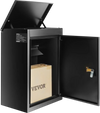 VEVOR Package Delivery Boxes for Outside 15.4" x 10.6" x 20.5", Galvanized Steel Wall Mount Mailbox with Coded Lock, Anti-Theft Baffle, IPX3 Waterproof Lockable Large Mail Box for Porch, Curbside