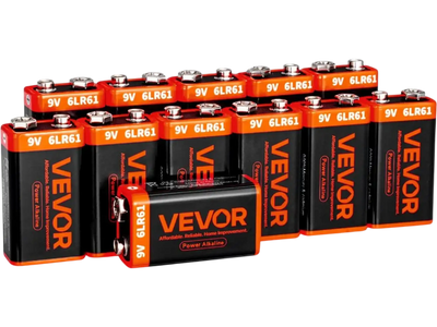 Vevor Batteries 12-Pack 9V Alkaline Batteries New
