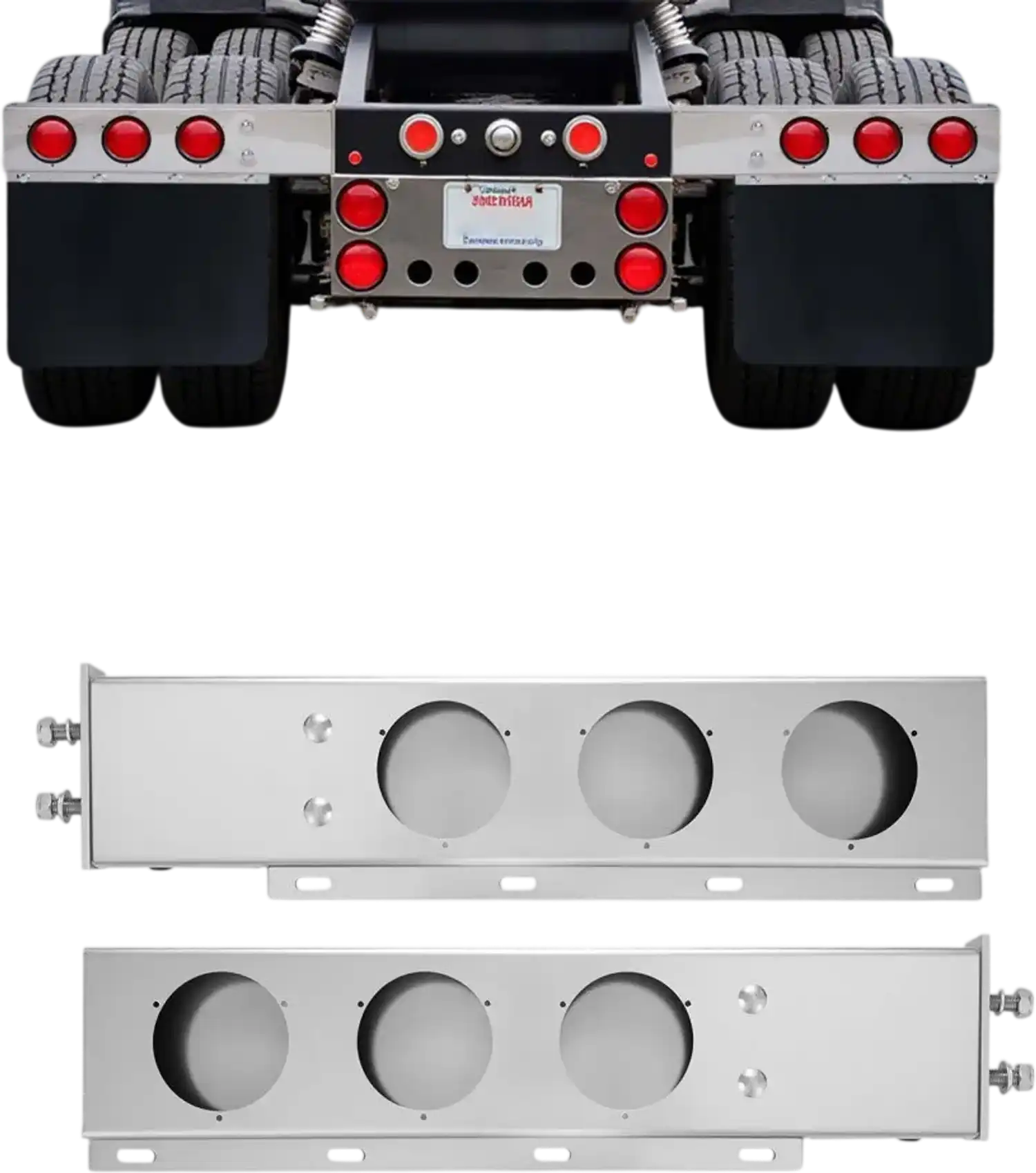 Vevor Mud Flap Hangers Stainless Steel Semi-Truck 2-1/2
