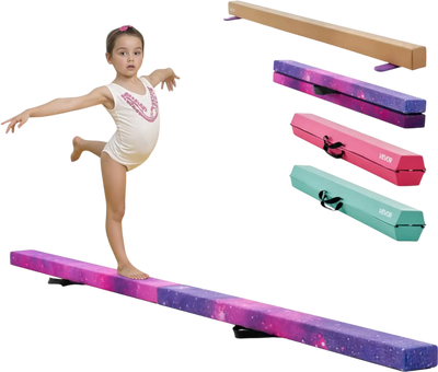 Vevor Balance Beam 8' Folding Gymnastics Floor Beam Galaxy New