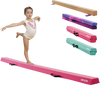 VEVOR 8FT Folding Balance Beam for Kids, 200LBS Stable Support Gymnastics Floor Beam with Non-Slip Mats, Gymnastics Training Equipment with Anti-Slip Bottom and Carrying Bag for Home Gym, Pink