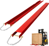 VEVOR Forklift Extensions 72 x 4.5 in, 5500 lbs Load Capacity & Bottom Lock, for Forklifts and Forklift Trucks, Heavy-Duty Industrial Steel Pallet Fork Attachments, Extended Load Handling, Red, 1 Pair
