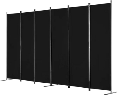 Vevor Room Divider 6-Panel Folding Privacy Screen Black New