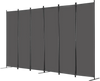 VEVOR Room Divider, 6 Panel Room Divider, Folding Privacy Screen and Portable Partition Divider for Room Separation, Freestanding Room Partitions for Office, Bedroom, Study, Grey