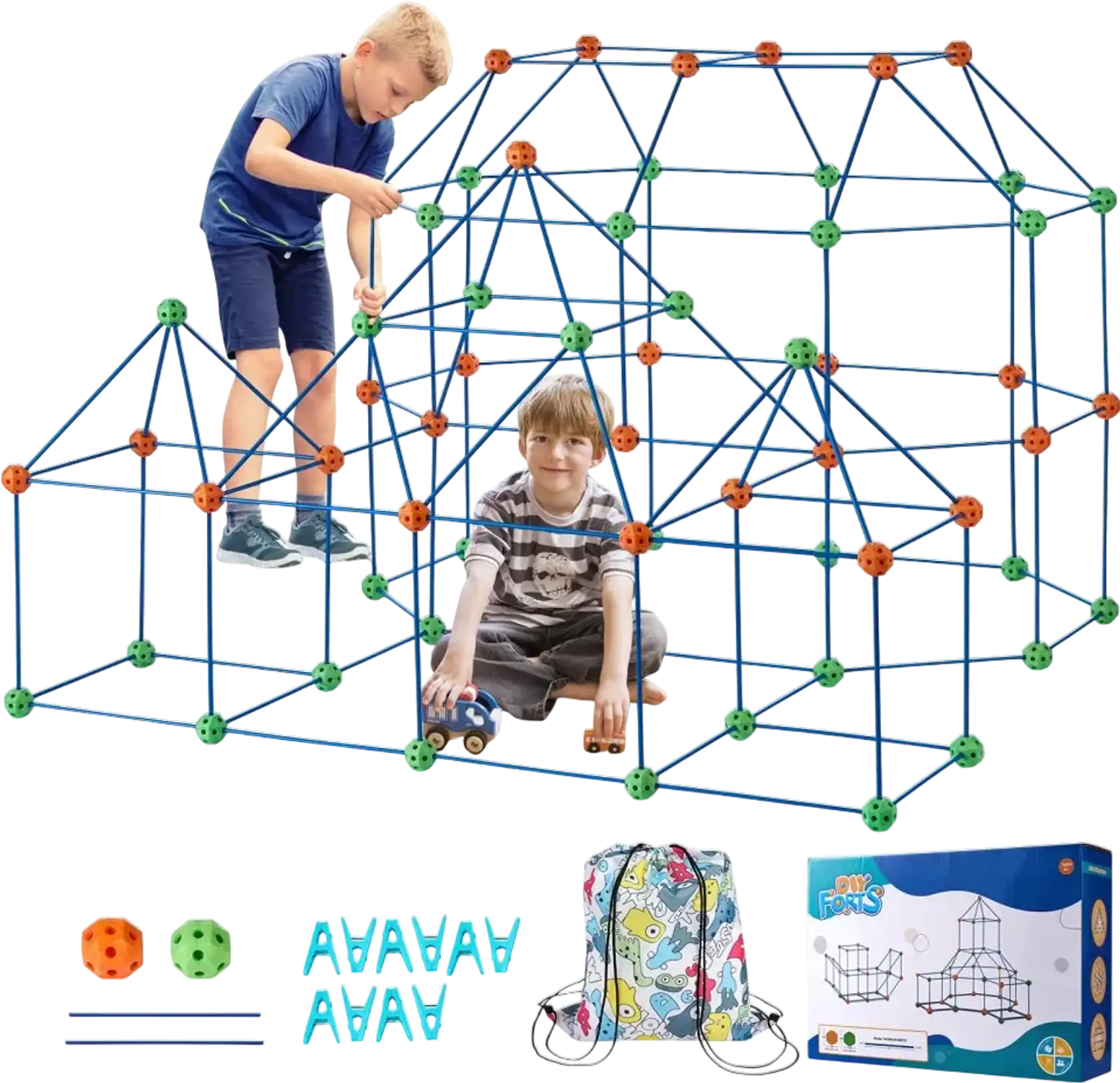 Vevor Fort Building Kit Kids STEM Construction Toy Set 180-Piece New