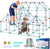 VEVOR Fort Building Kit for Kids, 180PCS STEM Building Toys, Educational Gift for 4 5 6 7 8+ Year Old Boys & Girls, Indoor Outdoor Play Tent Builder Set Construction Toys with 120 Rods and 60 Balls