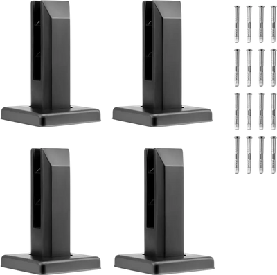 Vevor Glass Clamp Square Glass Railing Bracket 4-Pc for 0.31