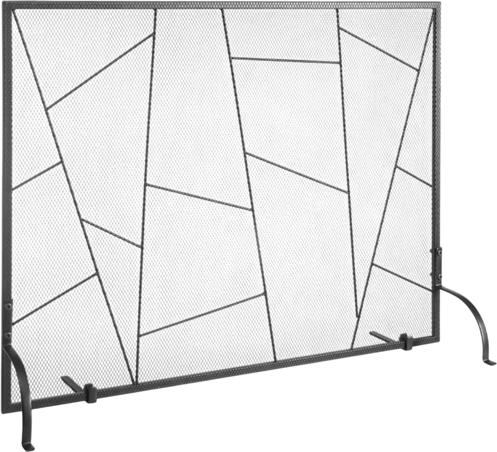 Vevor Fireplace Screen Single Panel Iron Mesh Spark Guard 35.6
