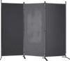 VEVOR Room Divider, 6.1 ft Room Dividers and Folding Privacy Screens (3-panel), Fabric Partition Room Dividers for Office, Bedroom, Dining Room, Study, Freestanding, Dark Gray