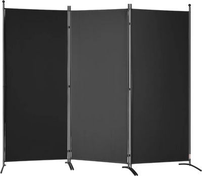 Vevor Room Divider 6.1' 3-Panel Folding Privacy Screen Black New