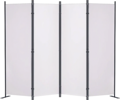 Vevor Room Divider 5.6' 4-Panel Folding Privacy Screen White New