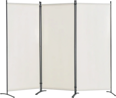 VEVOR Room Divider, 3 Panel Room Dividers and Folding Privacy Screens , Fabric Partition Room Dividers for Office, Bedroom, Dining Room, Study, Freestanding, White