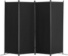 VEVOR Room Divider,  4 Panel Room Dividers and Folding Privacy Screens, Fabric Partition Room Dividers for Office, Bedroom, Dining Room, Study, Freestanding, Black