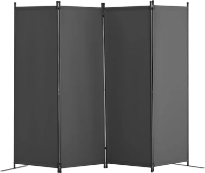 Vevor Room Divider 4-Panel Folding Privacy Screen Light Gray New