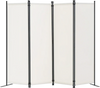 VEVOR Room Divider,  4 Panel Room Dividers and Folding Privacy Screens, Fabric Partition Room Dividers for Office, Bedroom, Dining Room, Study, Freestanding, White