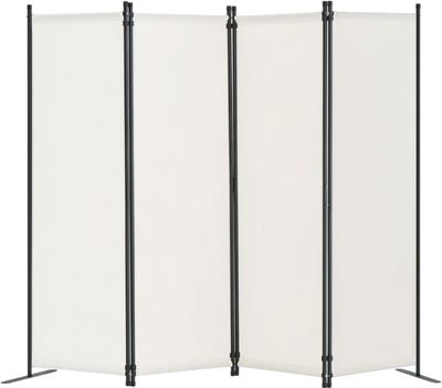 Vevor Room Divider 4-Panel Folding Privacy Screen White New