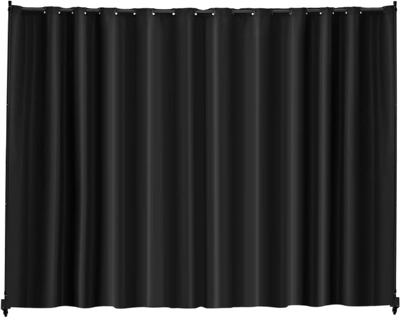 VEVOR Room Divider, Portable Panel Room Divider with Wheels Curtain Divider Stand, Freestanding Room Divider Privacy Screen for Office, Bedroom, Dining Room, Study, Black