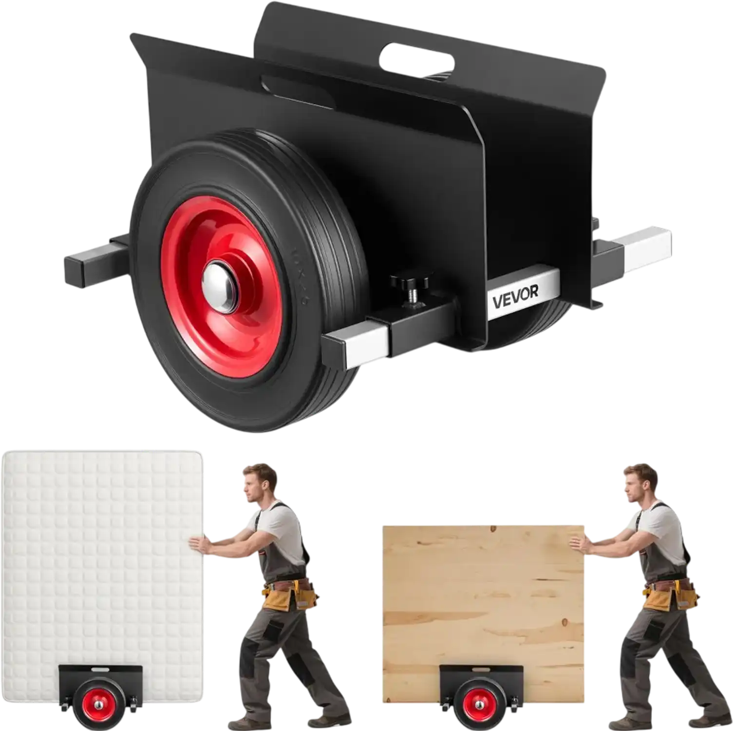 Vevor Panel Dolly Drywall Mover Adjustable Clamp Cart 1000 lbs 10