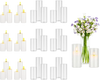 VEVOR Pillar Candles and Glass Vases Set 36 Pcs, Clear Cylinder Hurricane Candle Holders for Wedding Centerpieces, Tall Vase for Table Decor, Wedding Party, Thanksgiving,White (2.56" x 4.7",5.9",7.9")