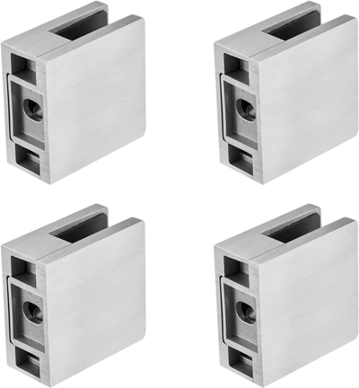 Vevor Glass Clamp Square Glass Railing Bracket 4-Piece 0.31