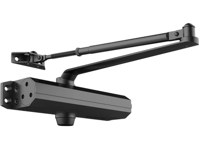 VEVOR Door Closer, Automatic Door Closer Commercial or Residential Use for Door Weights 330 Lbs, Adjustable Size Hydraulic Buffer Door Closers Heavy Duty Cast Aluminum Body, Easy Install, Black