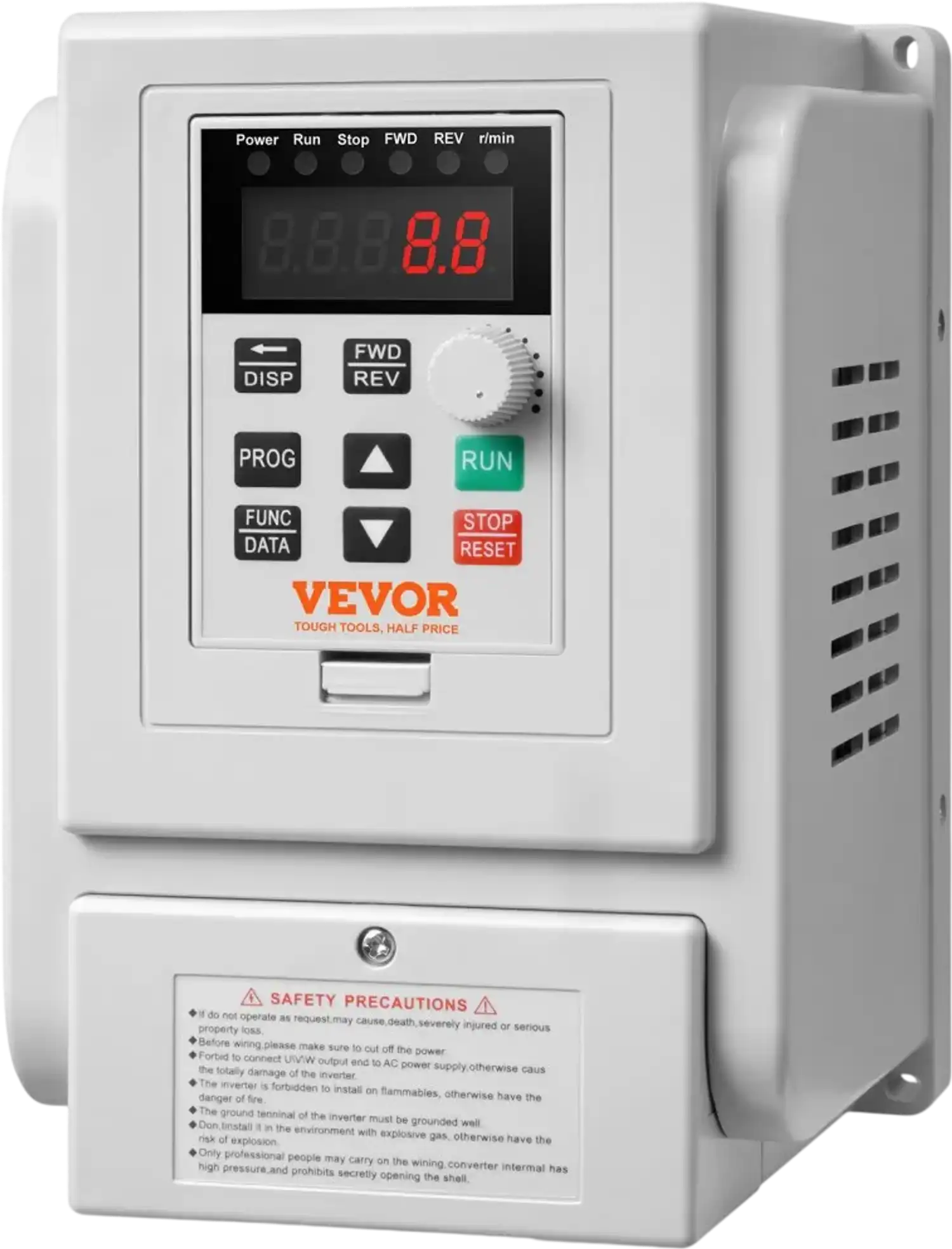 Vevor Variable Frequency Drive 3HP 2.2KW 3-Phase Motor Speed Control New