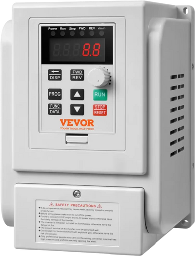 Vevor Variable Frequency Drive 3HP 2.2KW 3-Phase Motor Speed Control New